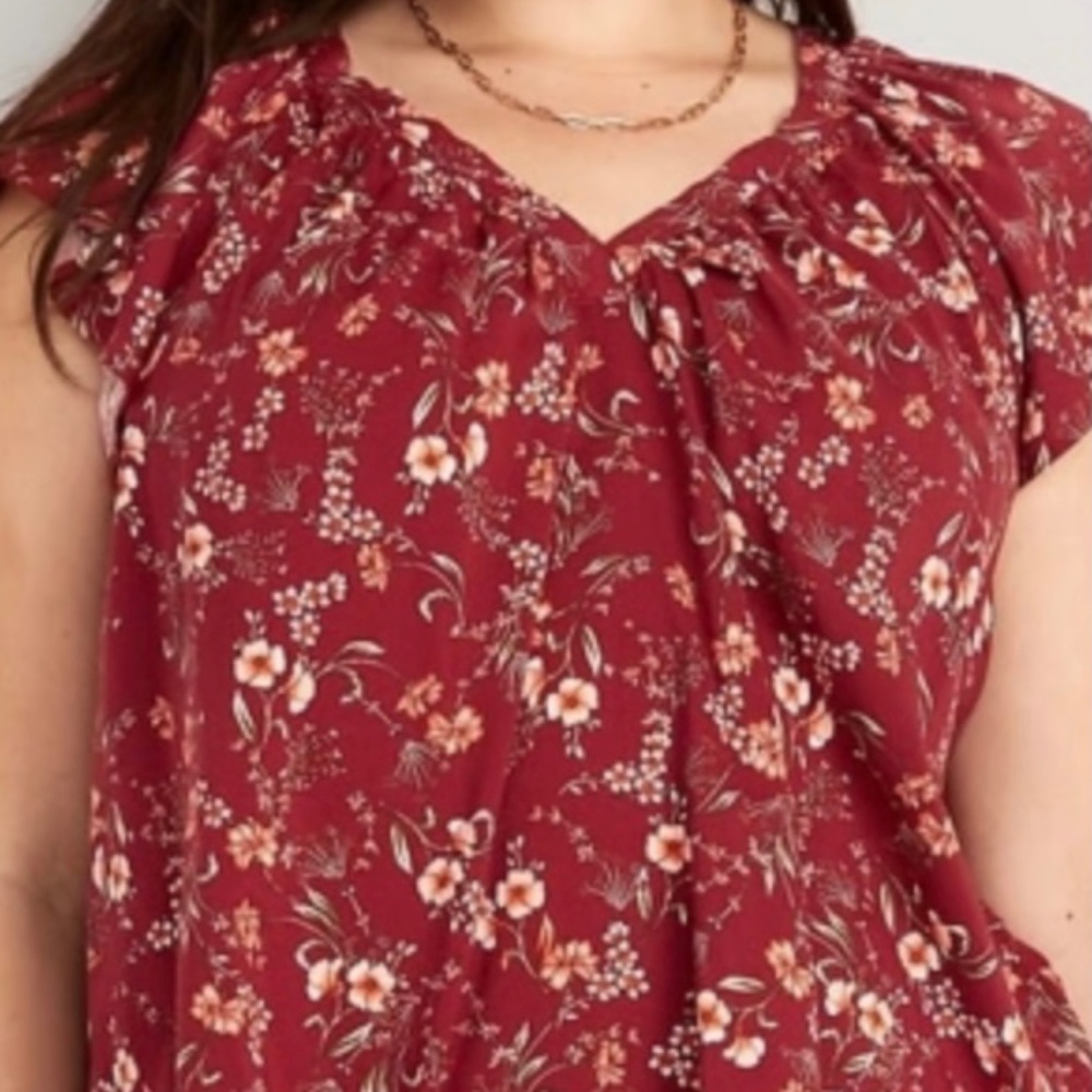 Old Navy Flutter Sleeve Floral shirt